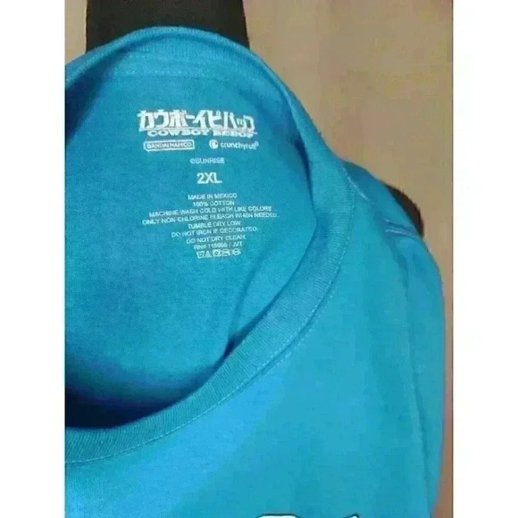 Cowboy Bebop T Shirt Tee Adult Size 2XL Blue Short Sleeve Graphic Anime Japanese - Picture 4 of 4